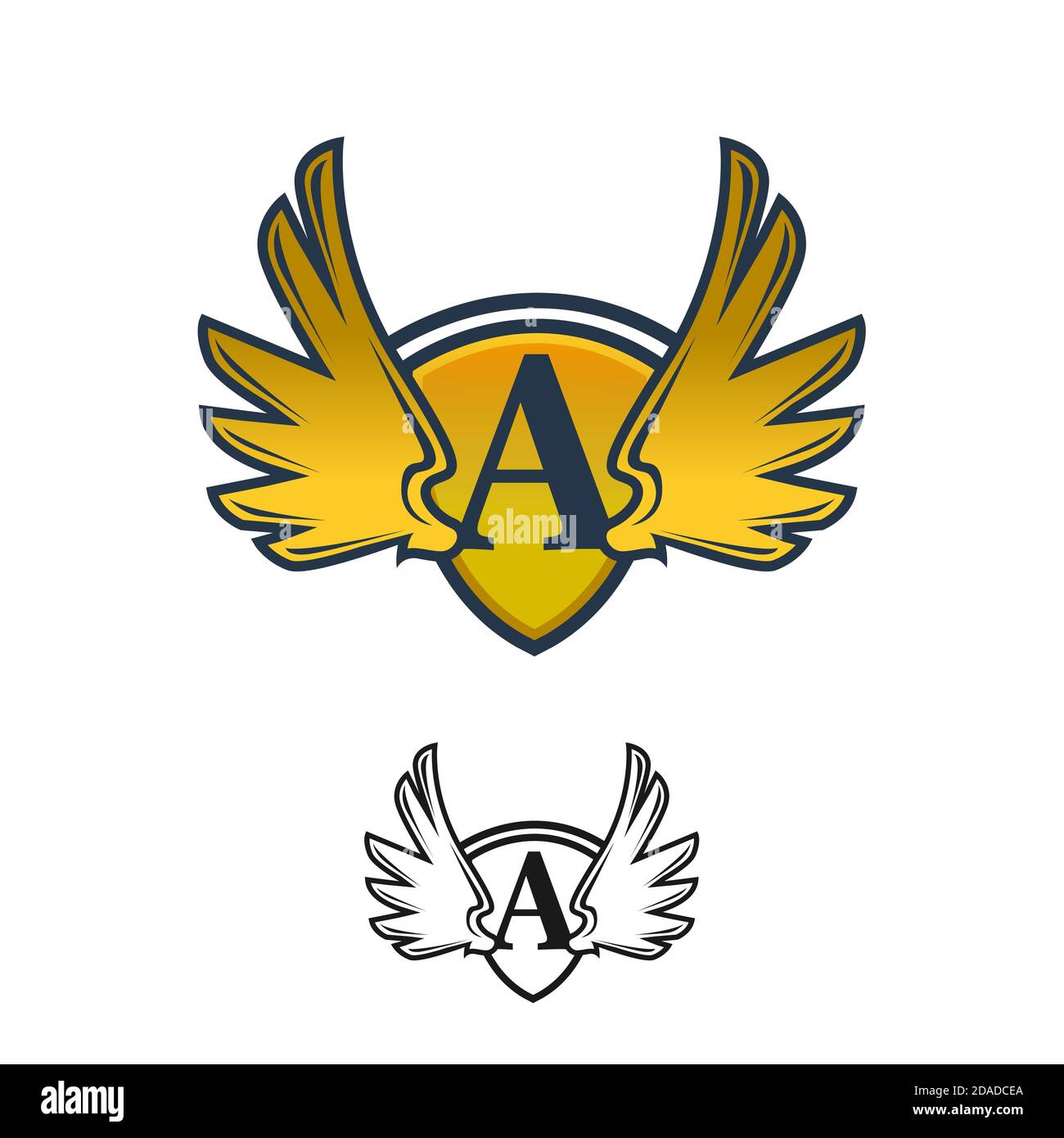 Luxury Royal Wing Letter A Crest Gold Color Victory Logo Crest Logo Wing Logo Vector Logo Template Stock Vector Image Art Alamy