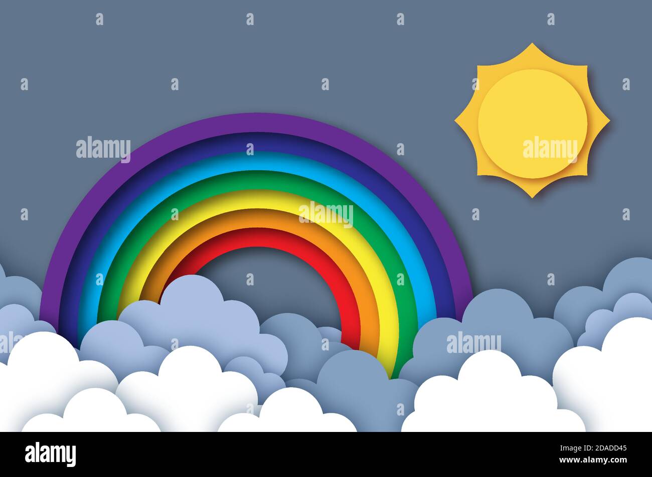 Rainbow cute sun character Stock Vector Images - Alamy