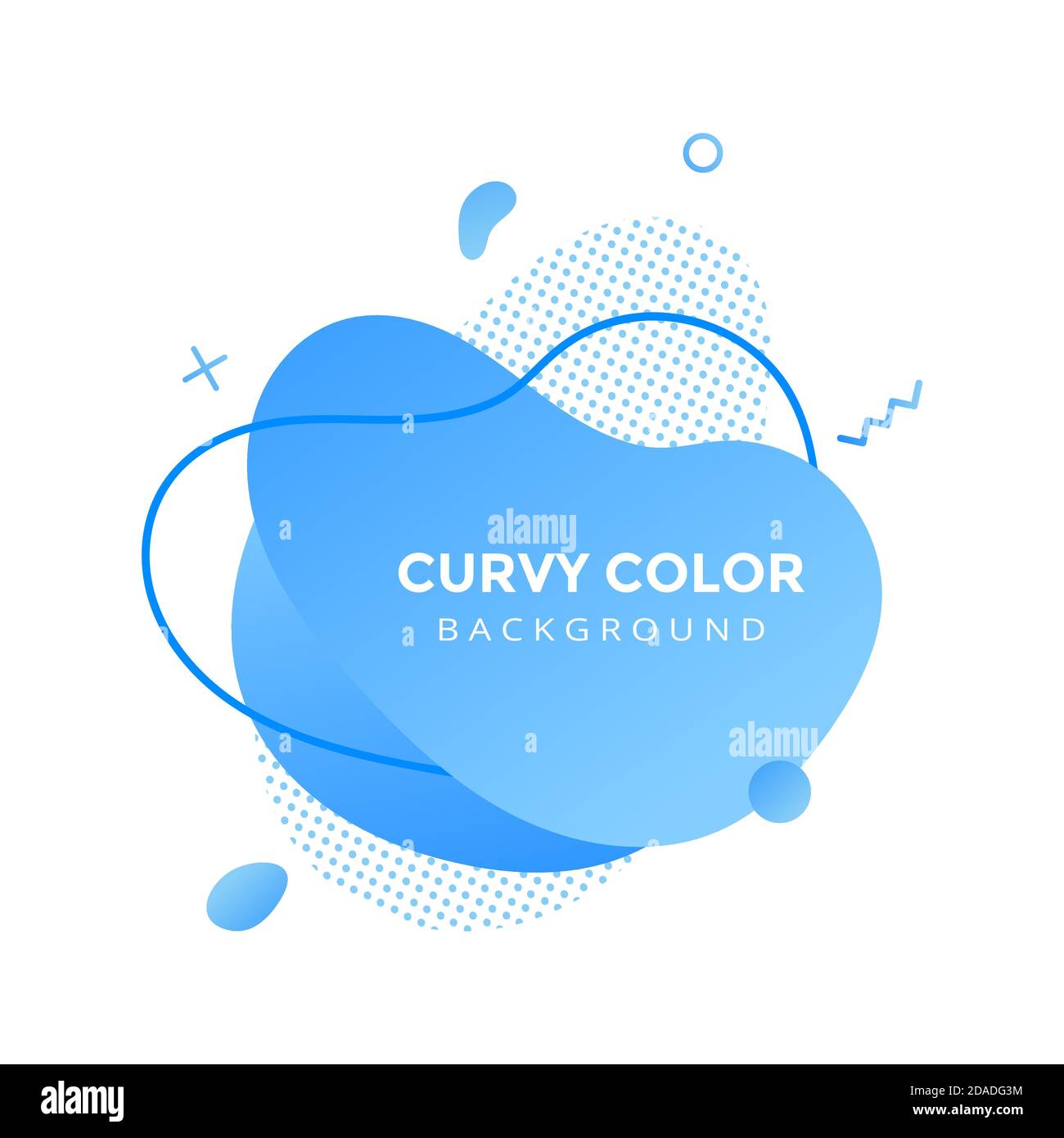 Modern liquid abstract element graphic gradient flat style design fluid vector. Stock Vector