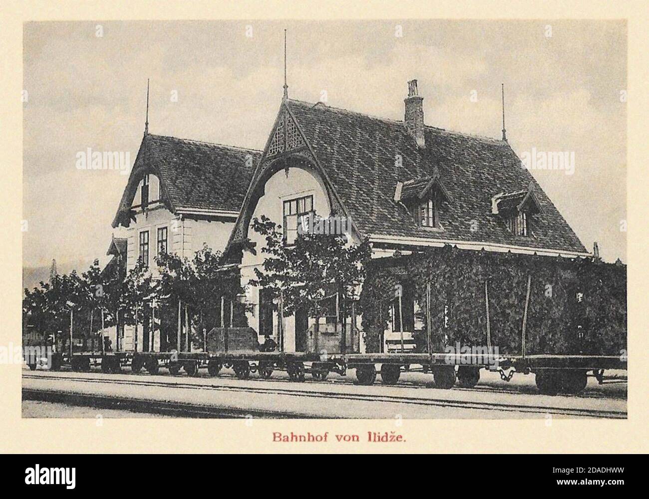 Station Ilidža in around 1900 Stock Photo