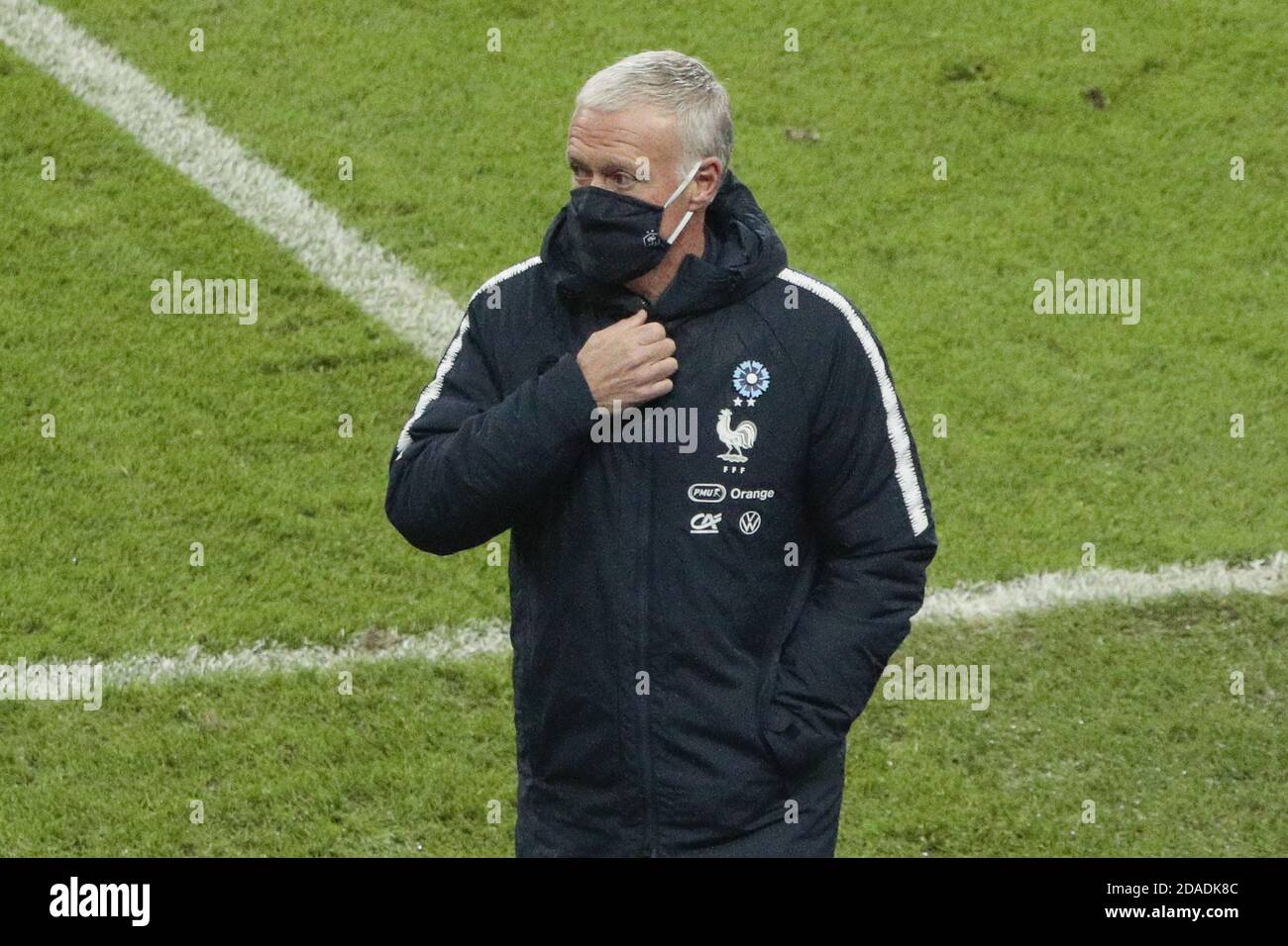 Didier Deschamps (FRA) reacted at the end of the game during the International Friendly Game football match between France and Finland on November 1 P Stock Photo
