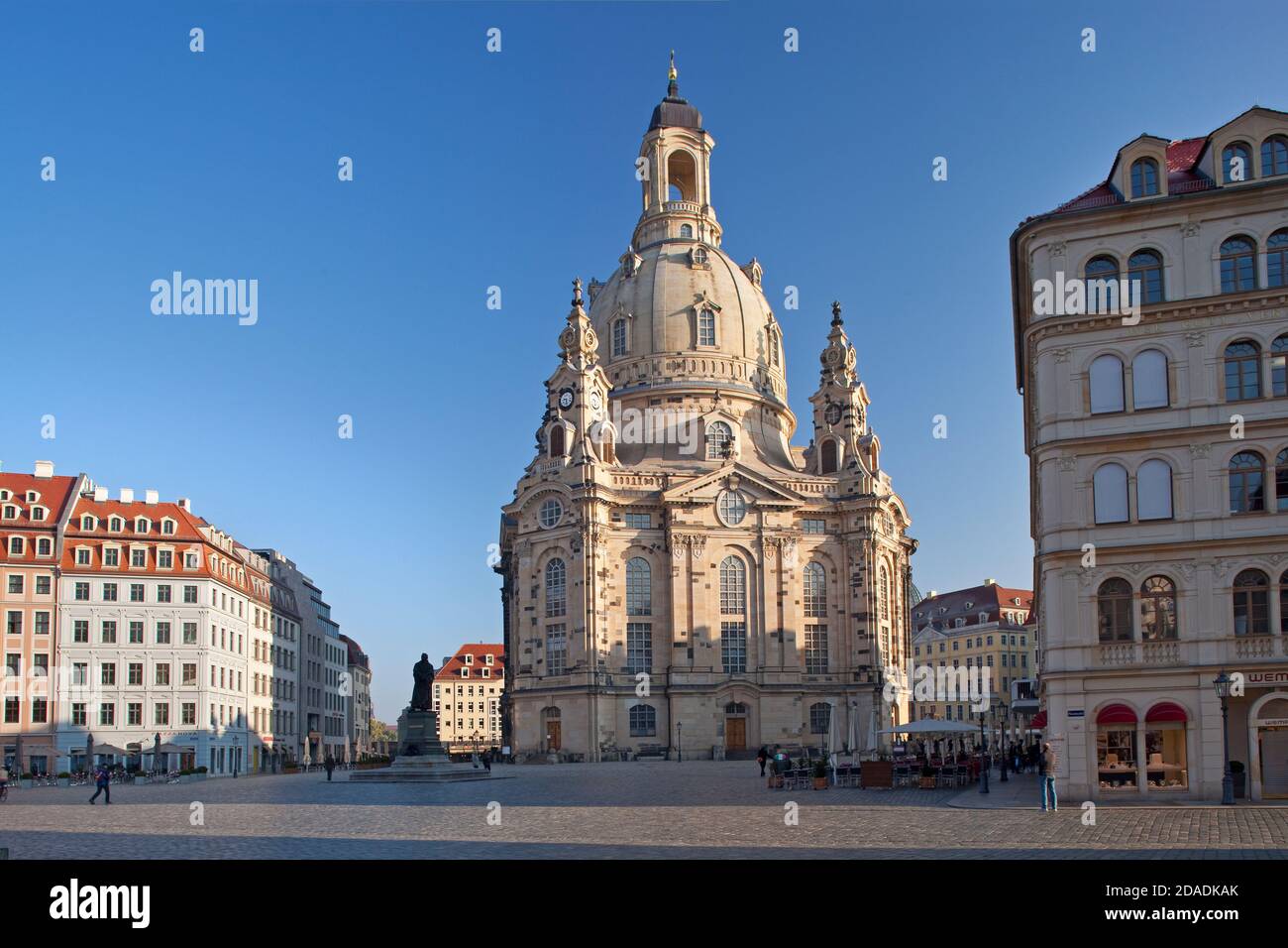 geography / travel, Germany, Saxony, Dresden, Frauenkirche (Church of Our Lady), old town, Additional-Rights-Clearance-Info-Not-Available Stock Photo