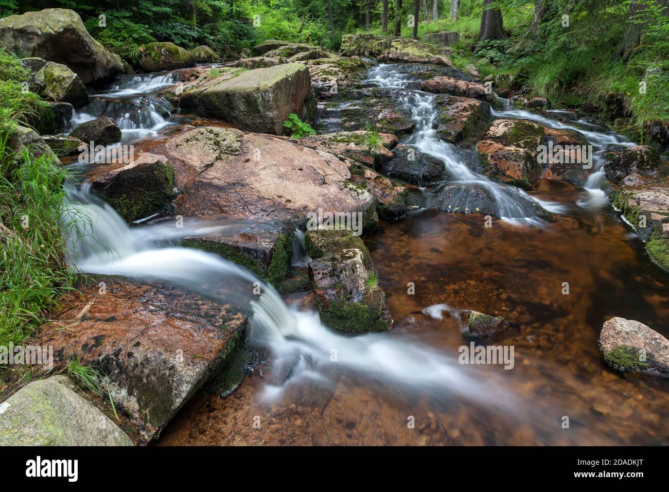 geography / travel, Germany, Lower Saxony, Braunlage, downstairs Bode waterfall Northern of Braunlage, Additional-Rights-Clearance-Info-Not-Available Stock Photo