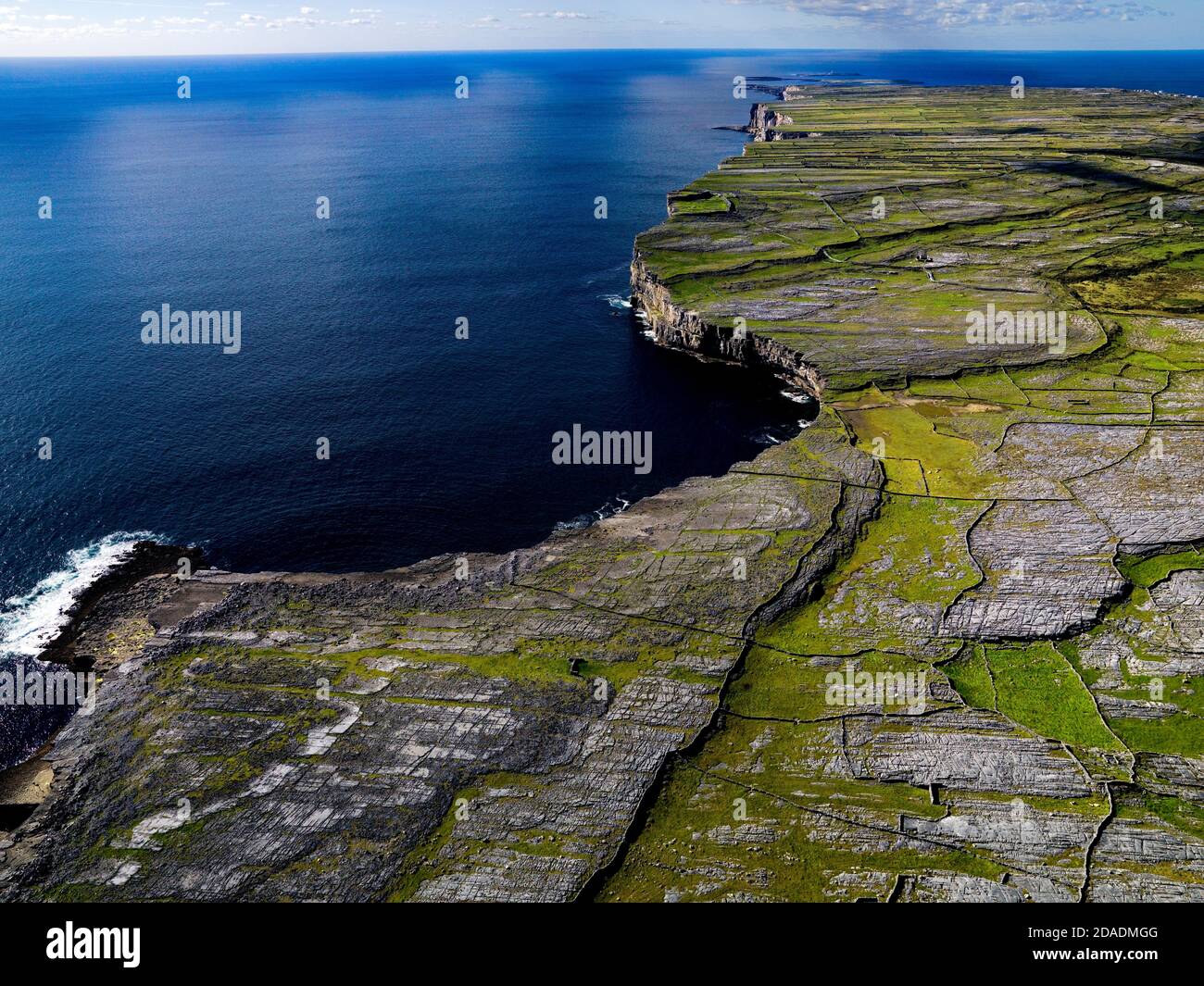 Aerial photograph of Inishmore, Aran Islands, County Galway, Ireland