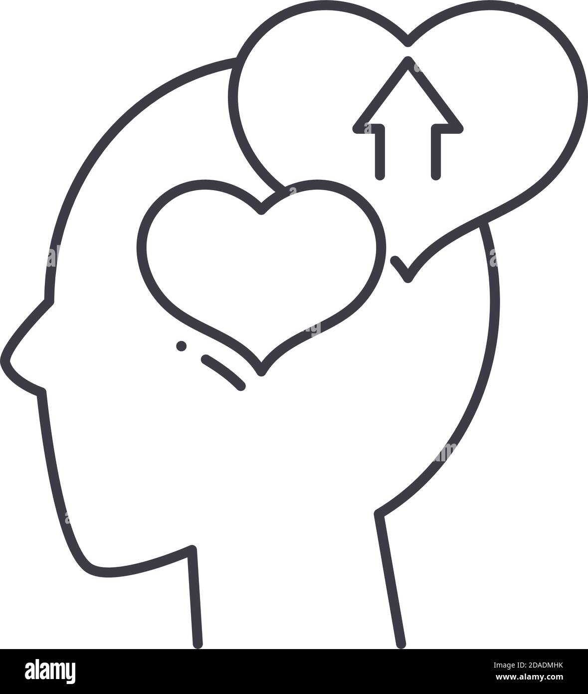 Love feelings icon, linear isolated illustration, thin line vector, web ...