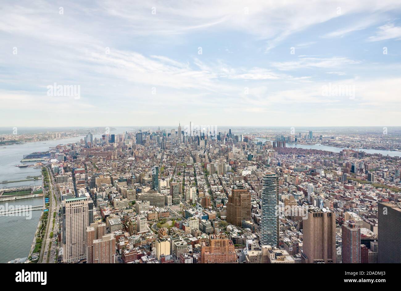New York City Manhattan midtown view with the Empire State Building ...