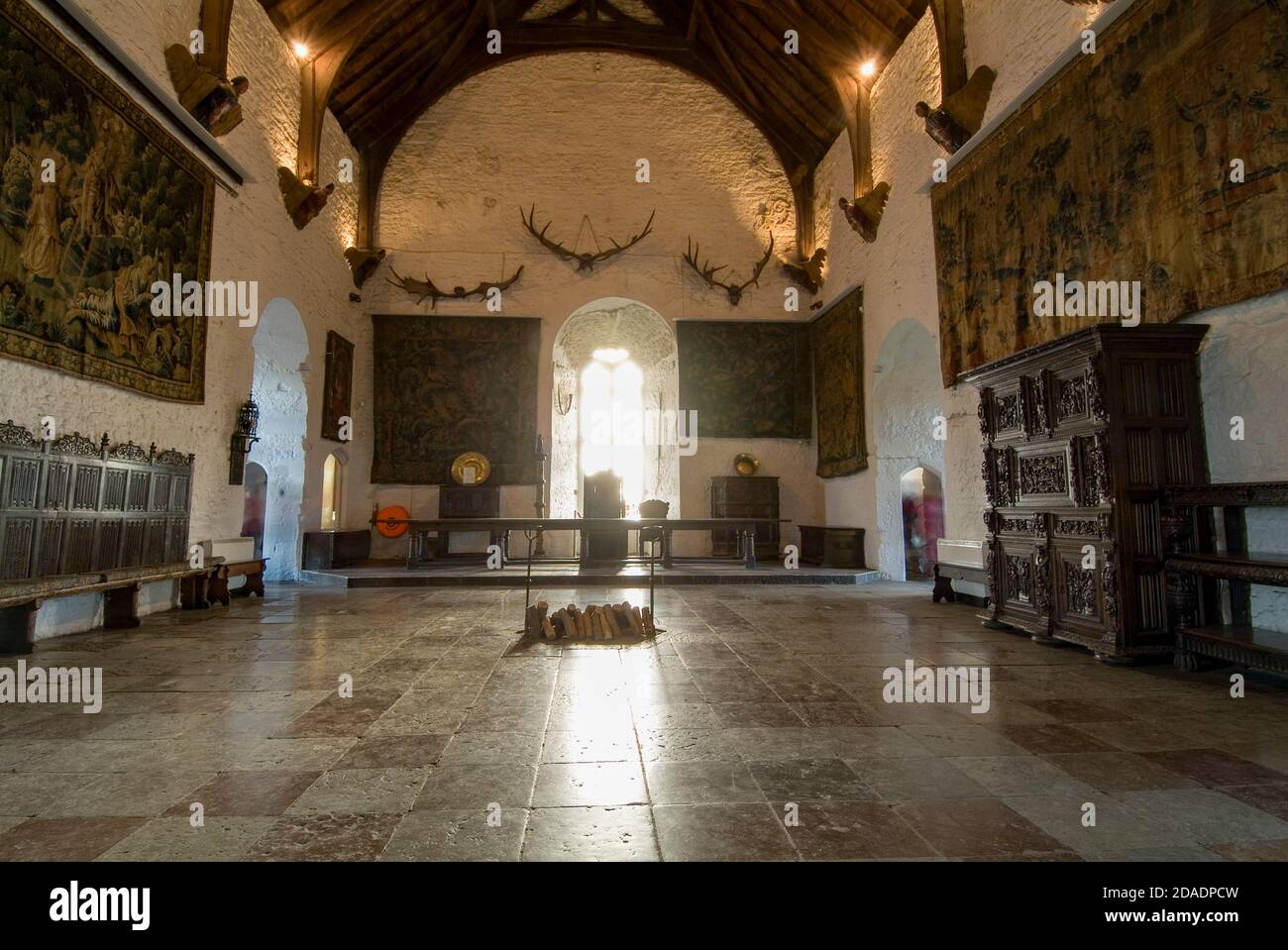 Interior of Bunratty castle, Co. Clare Ireland Stock Photo