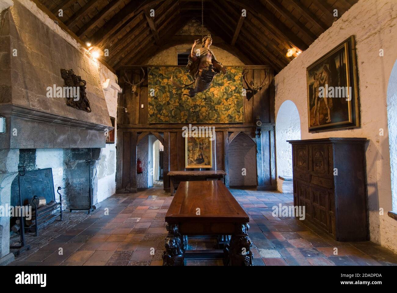 Interior of Bunratty castle, Co. Clare Ireland Stock Photo