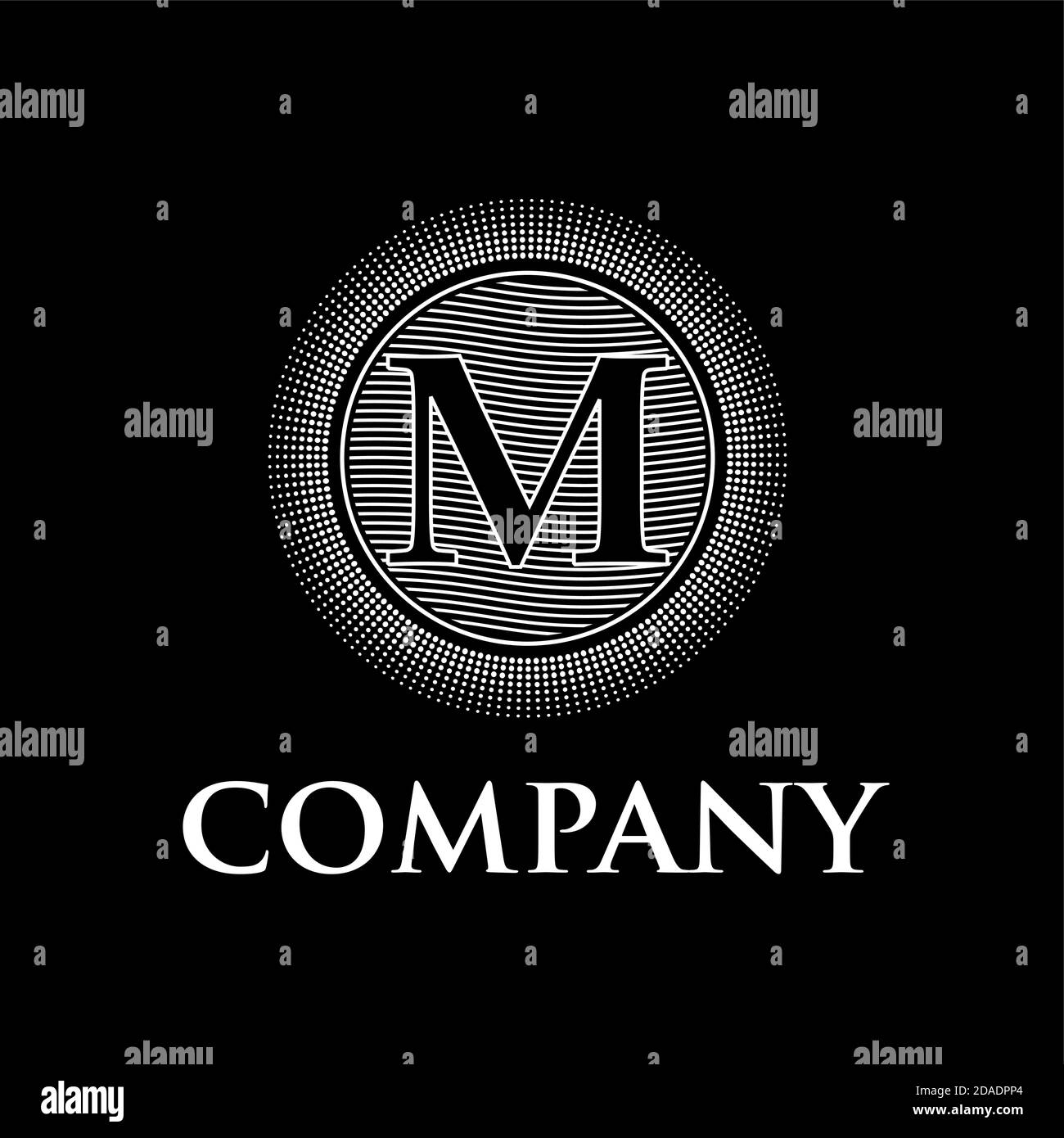 vector initial letter M, black background Stock Vector Image & Art Alamy