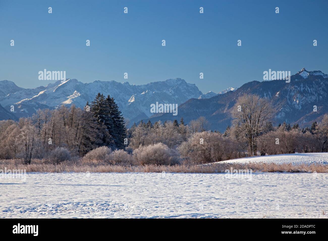 geography / travel, Germany, Bavaria, Murnau at Staffelsee, winter in ...