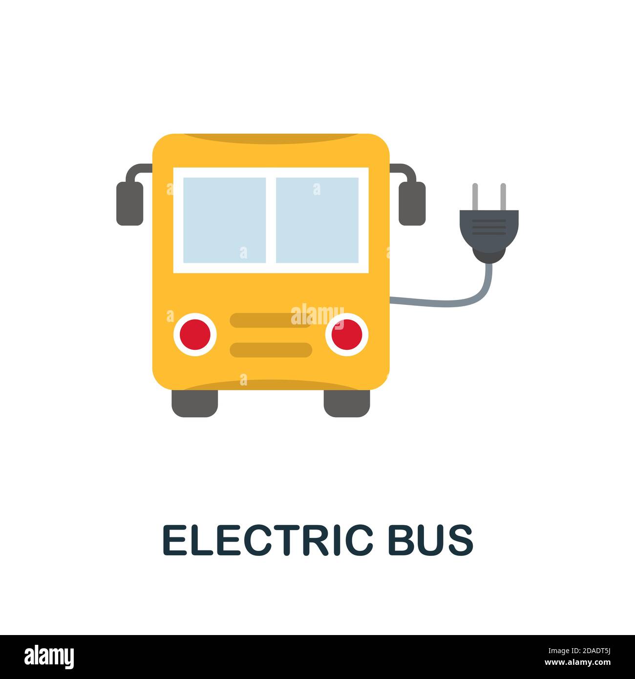 Electric Bus icon. Simple element from electric vehicle collection