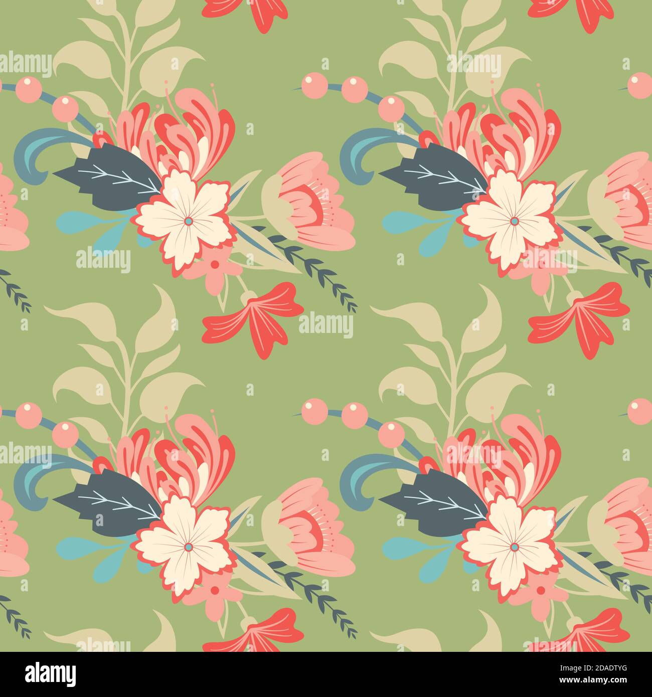 Seamless Floral Pattern in vector Stock Vector Image & Art - Alamy