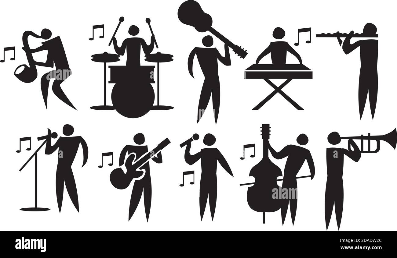 Bassist keyboardist Stock Vector Images - Alamy
