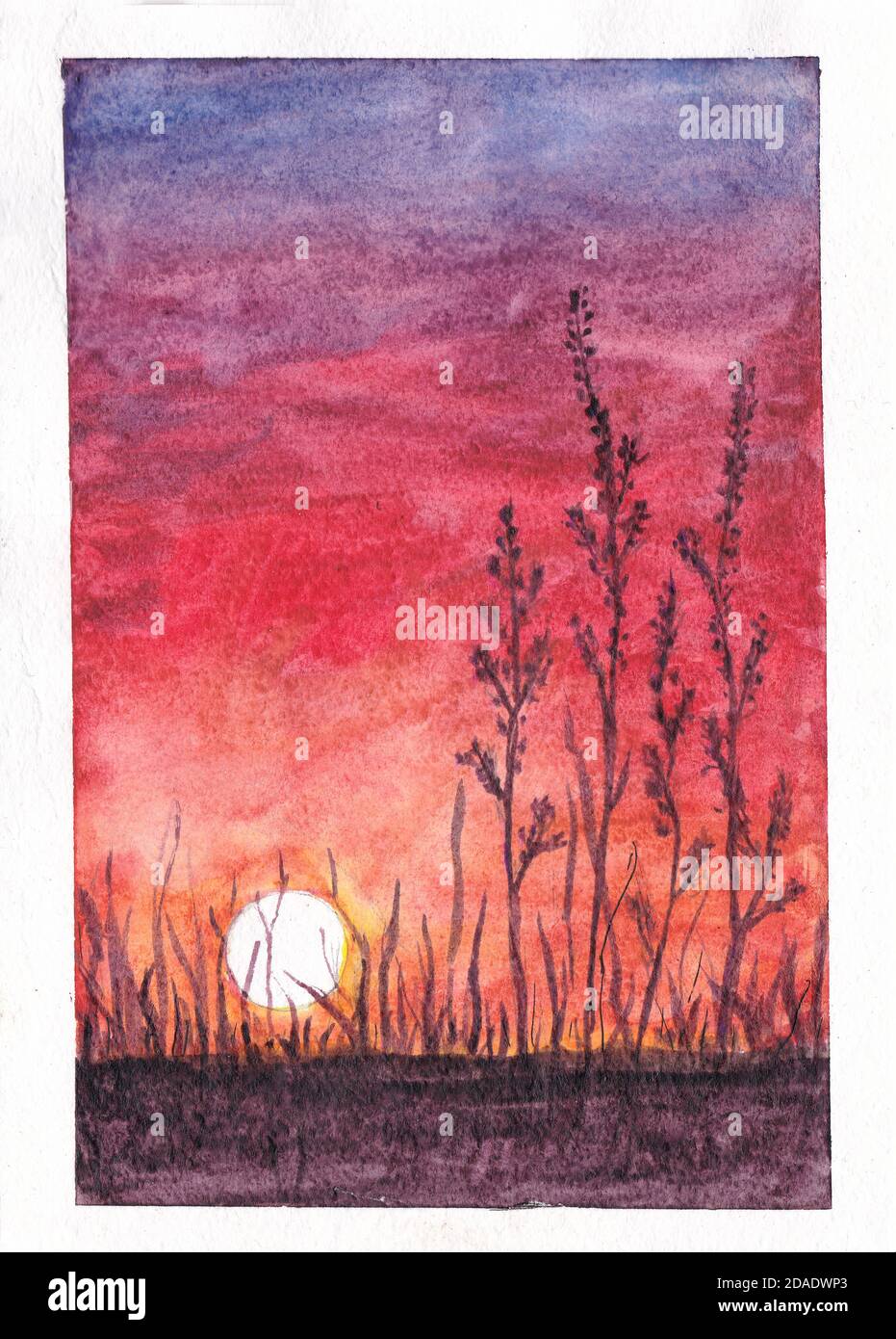 Sunset Drawing High Resolution Stock Photography And Images Alamy