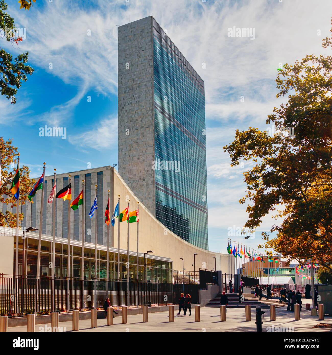 United Nations headquarters building, New York City, New York State, United States of America. Stock Photo