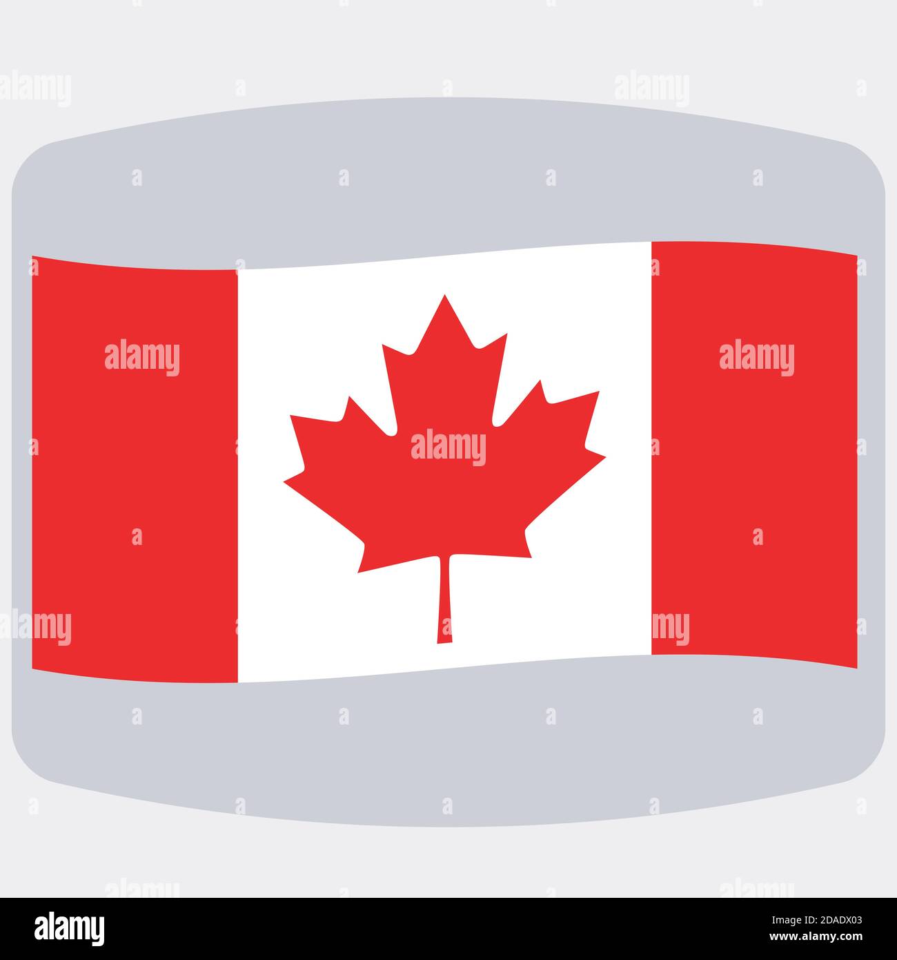 flag of Canada, vector illustration, flat style Stock Vector