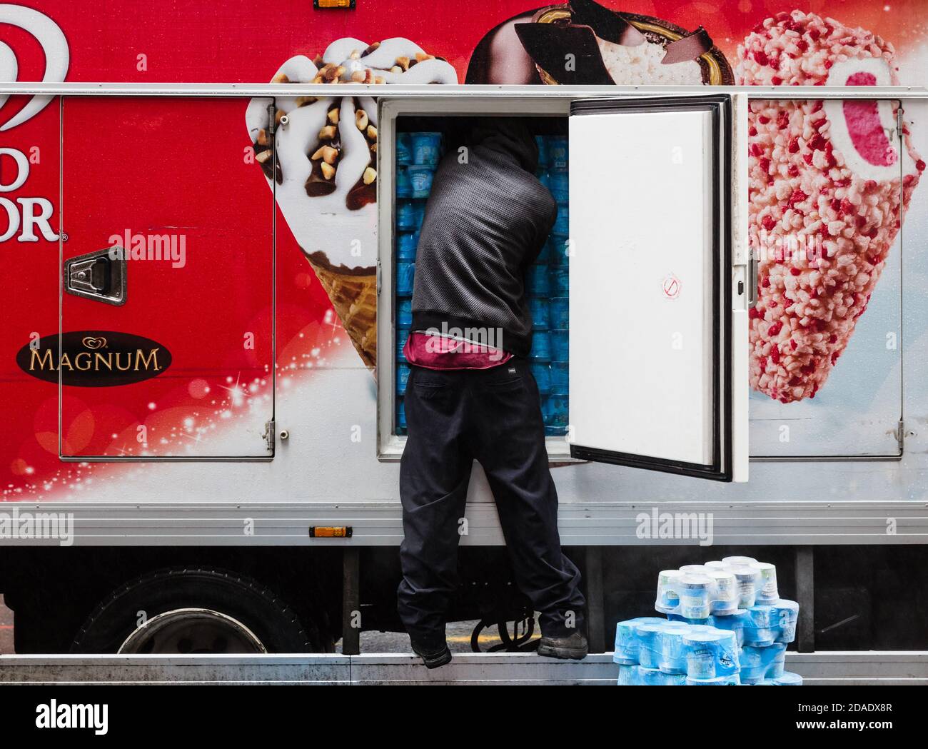 NEW YORK, USA May 03, 2016 Manhattan street scene. Ice Cream