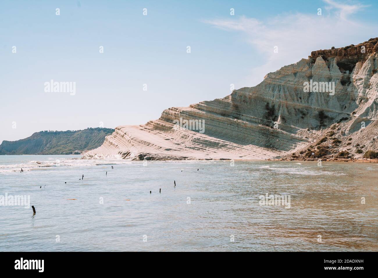Realmonte Beautiful view of the white cliff stairs known as the Scala dei Turchi ...