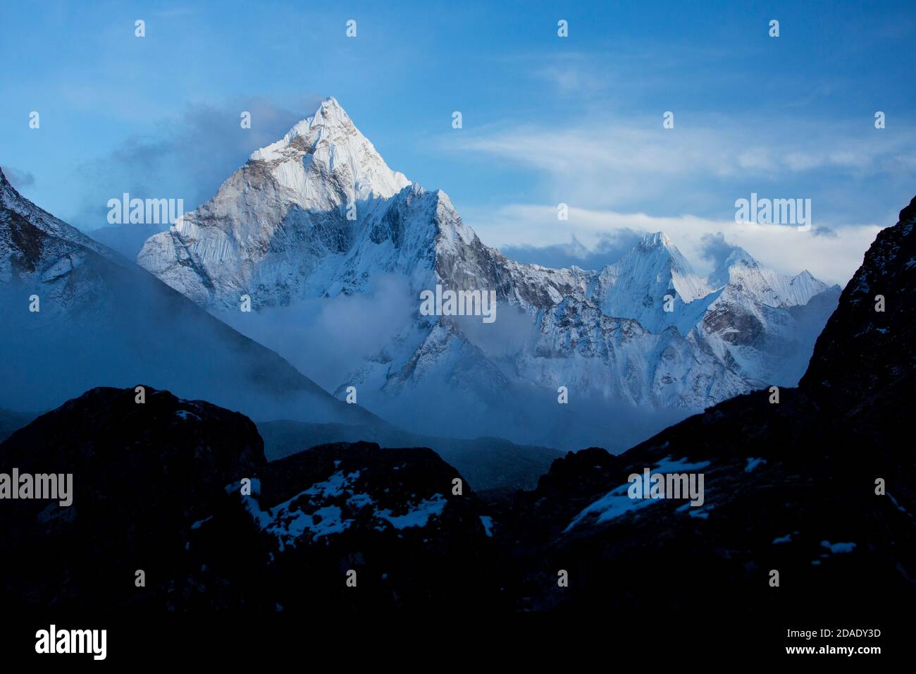 geography / travel, Nepal, Solo Khumbu, Ama Dablam, Additional-Rights-Clearance-Info-Not-Available Stock Photo