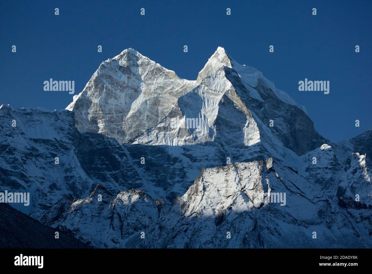 geography / travel, Nepal, Solo Khumbu, Hinku Himal, Kang Taiga massif, Additional-Rights-Clearance-Info-Not-Available Stock Photo