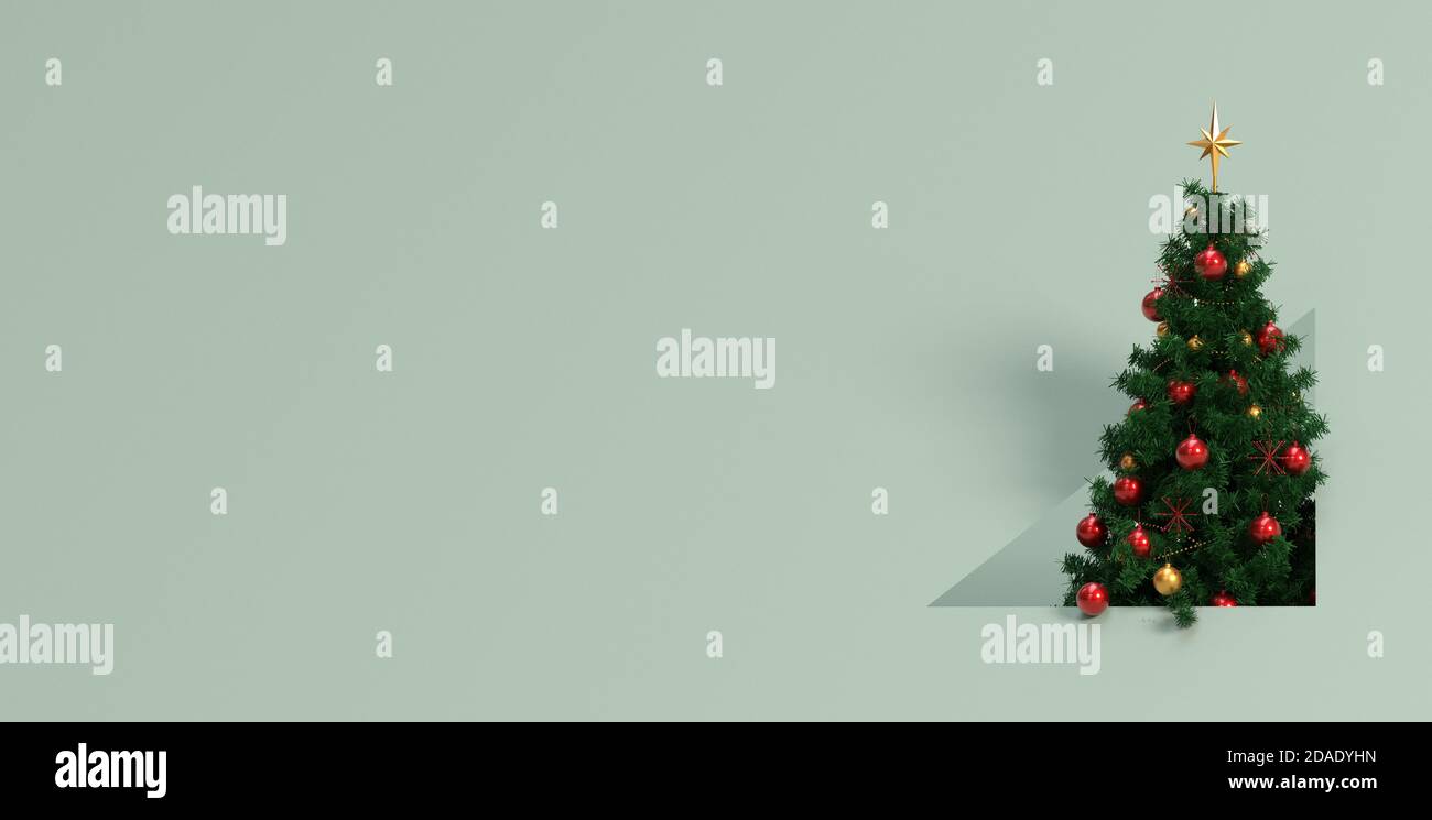 christmas tree with gifts on white background 3D rendering Stock Photo ...