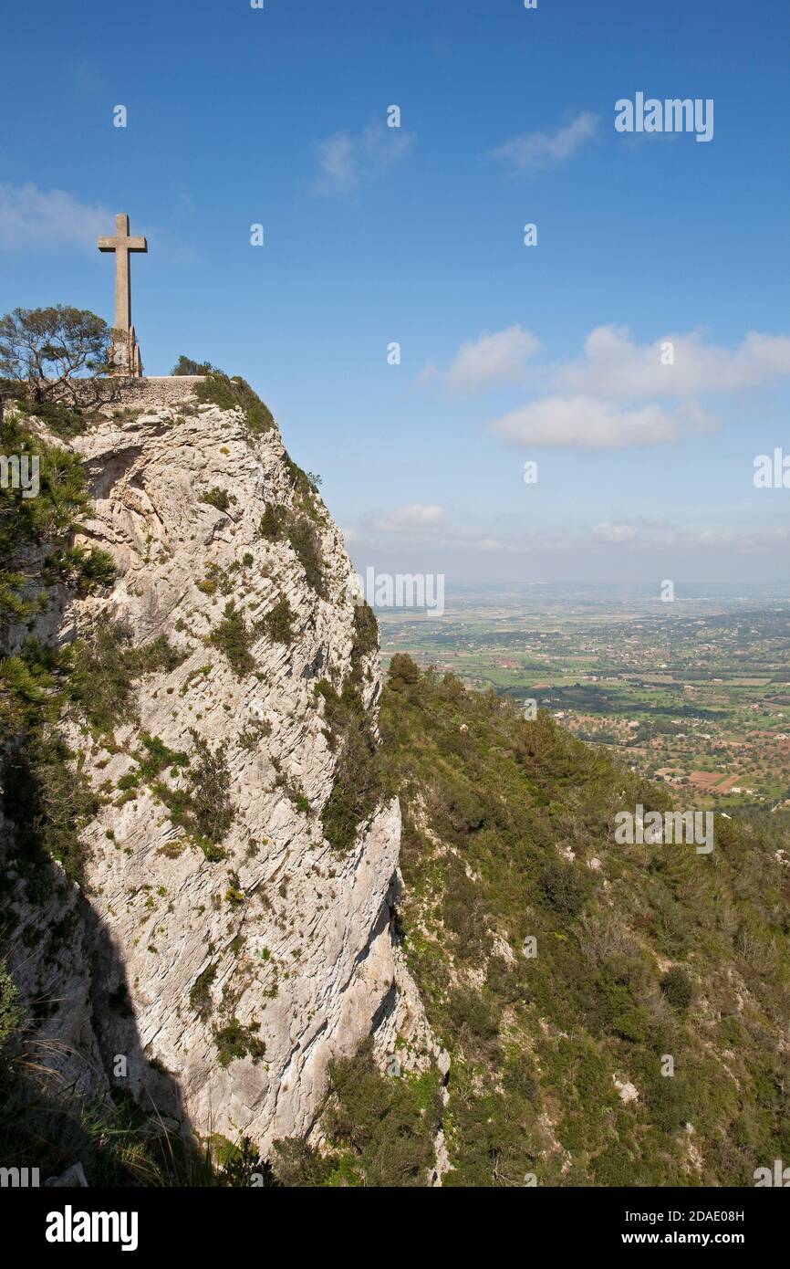 Majorca Ratter Cross geography / travel, Spain, Majorca, stone cross at Santuari the Sant ...