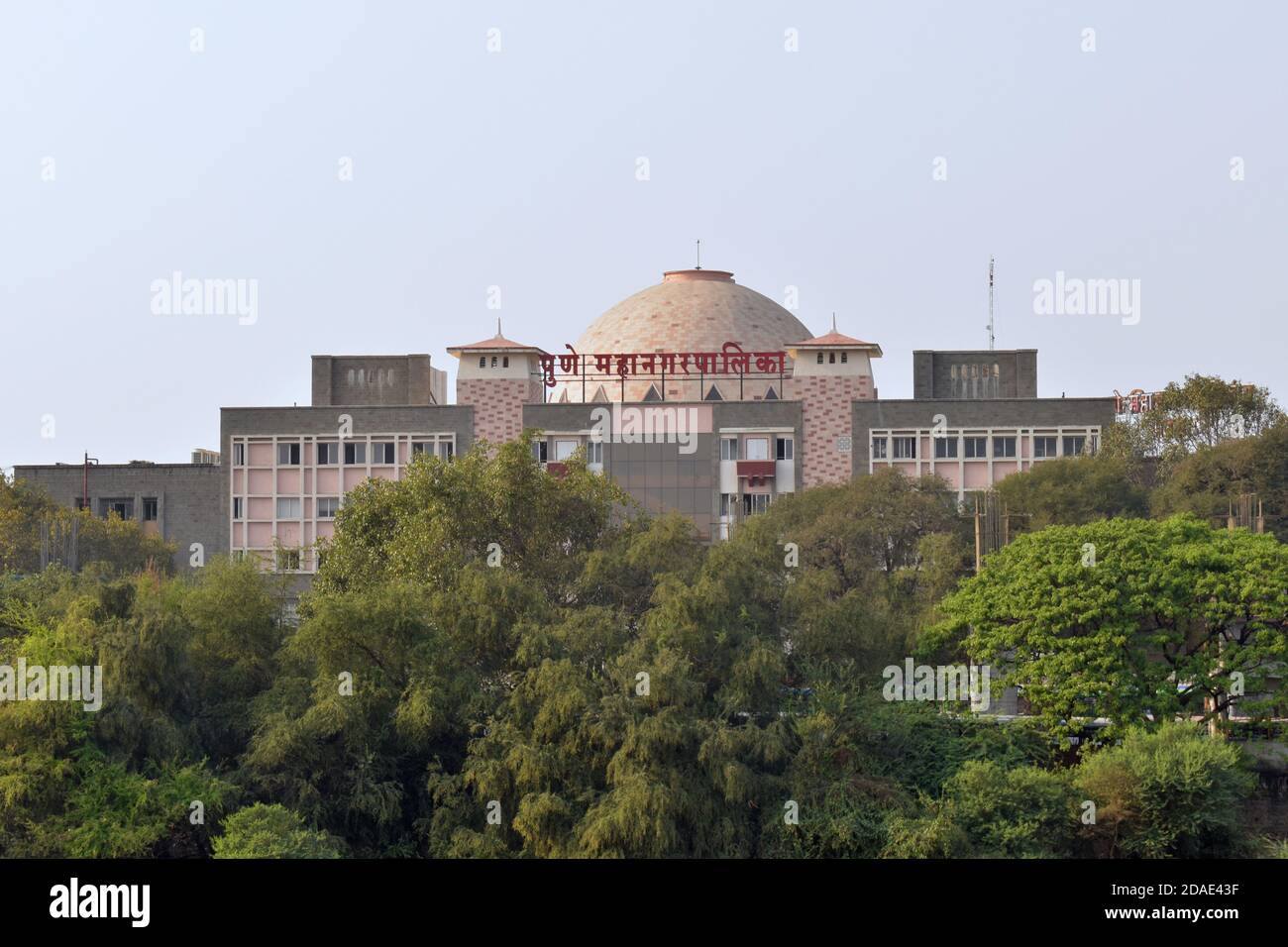 Pune Mahanagar Palika. The Building Permission department of Pune Municipal Corporation responsible for issuing  permits and certificates for all kind Stock Photo