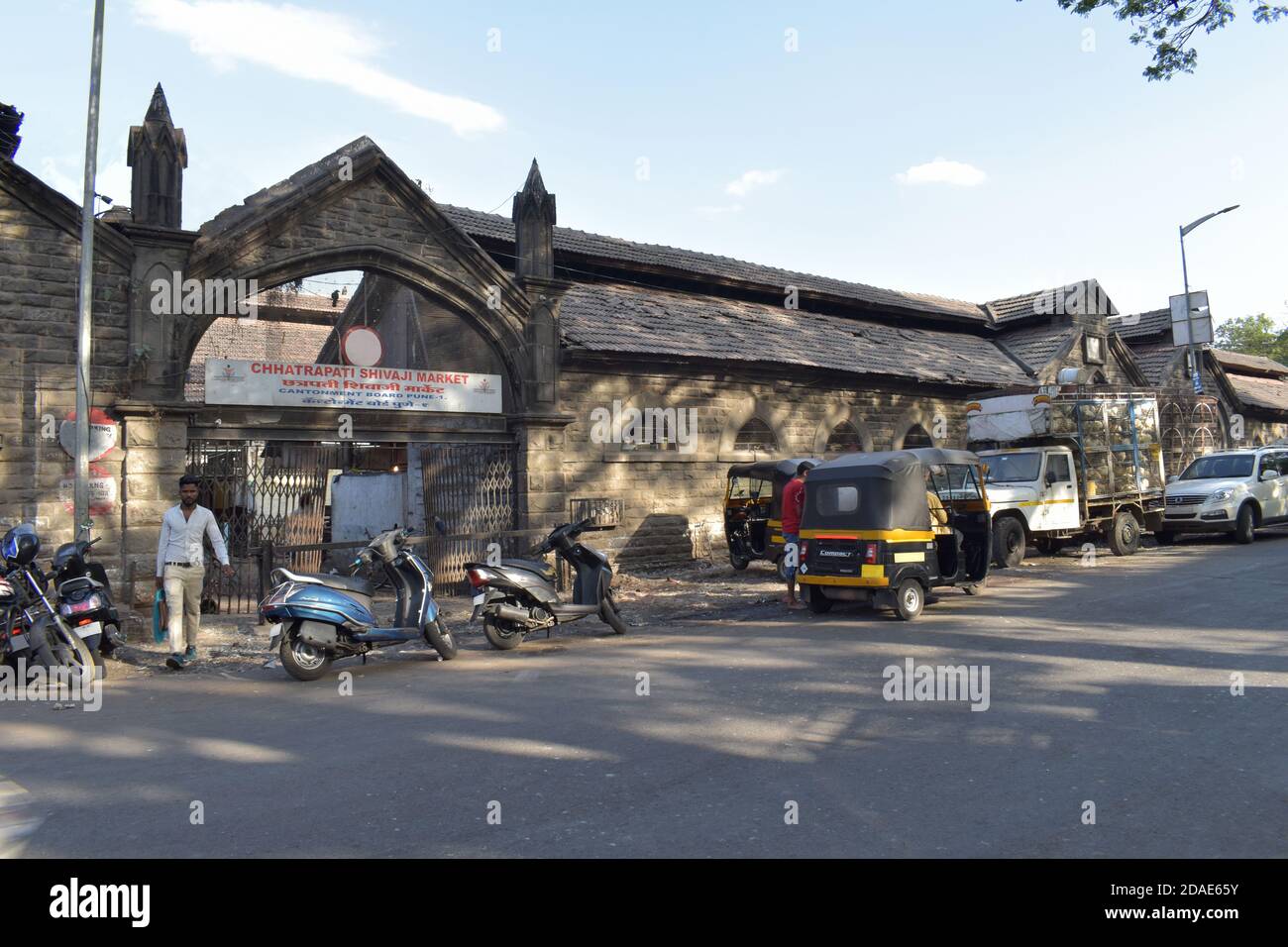 Chhatrapati Shivaji Market. Built way back in 1885 by British Lt Jen John Ross and designed by Gen Cecil D'Urban La Touche and W.M Ducat. Pune, Mahara Stock Photo