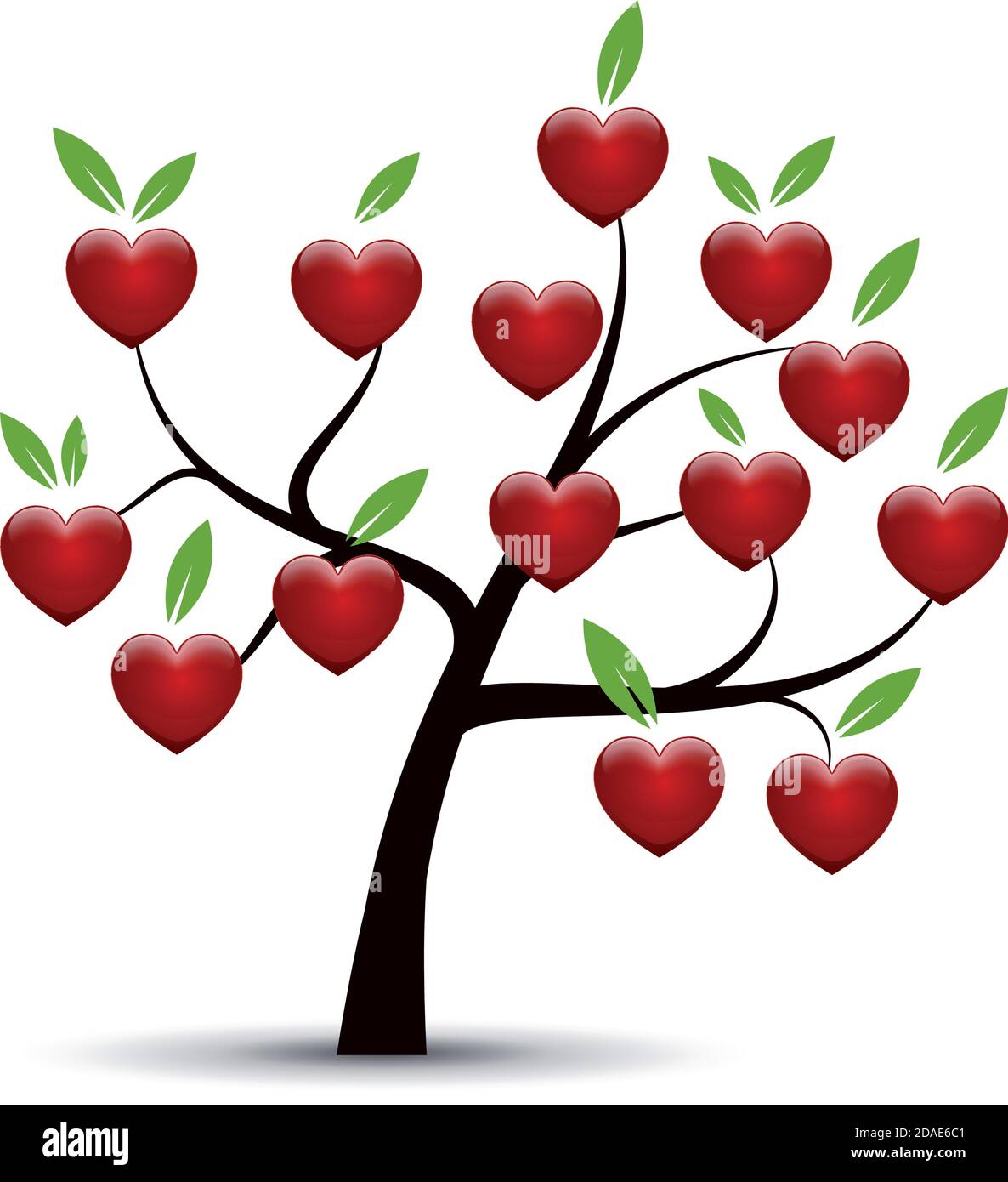 tree of love and life, vector illustration Stock Vector