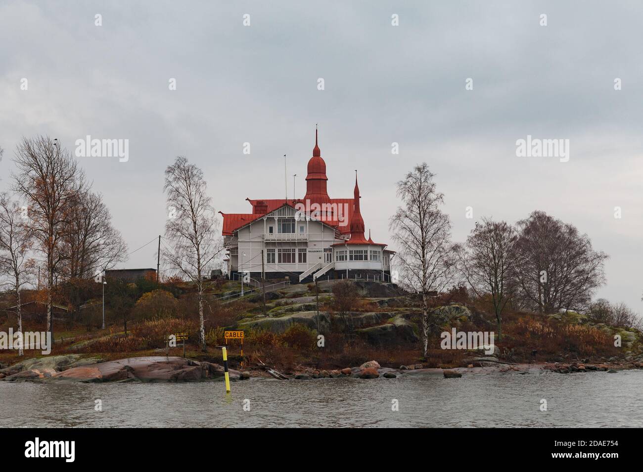 SaaristoArt Nouveau style villa. It is located on Klippan island in front of South Harbour. Stock Photo