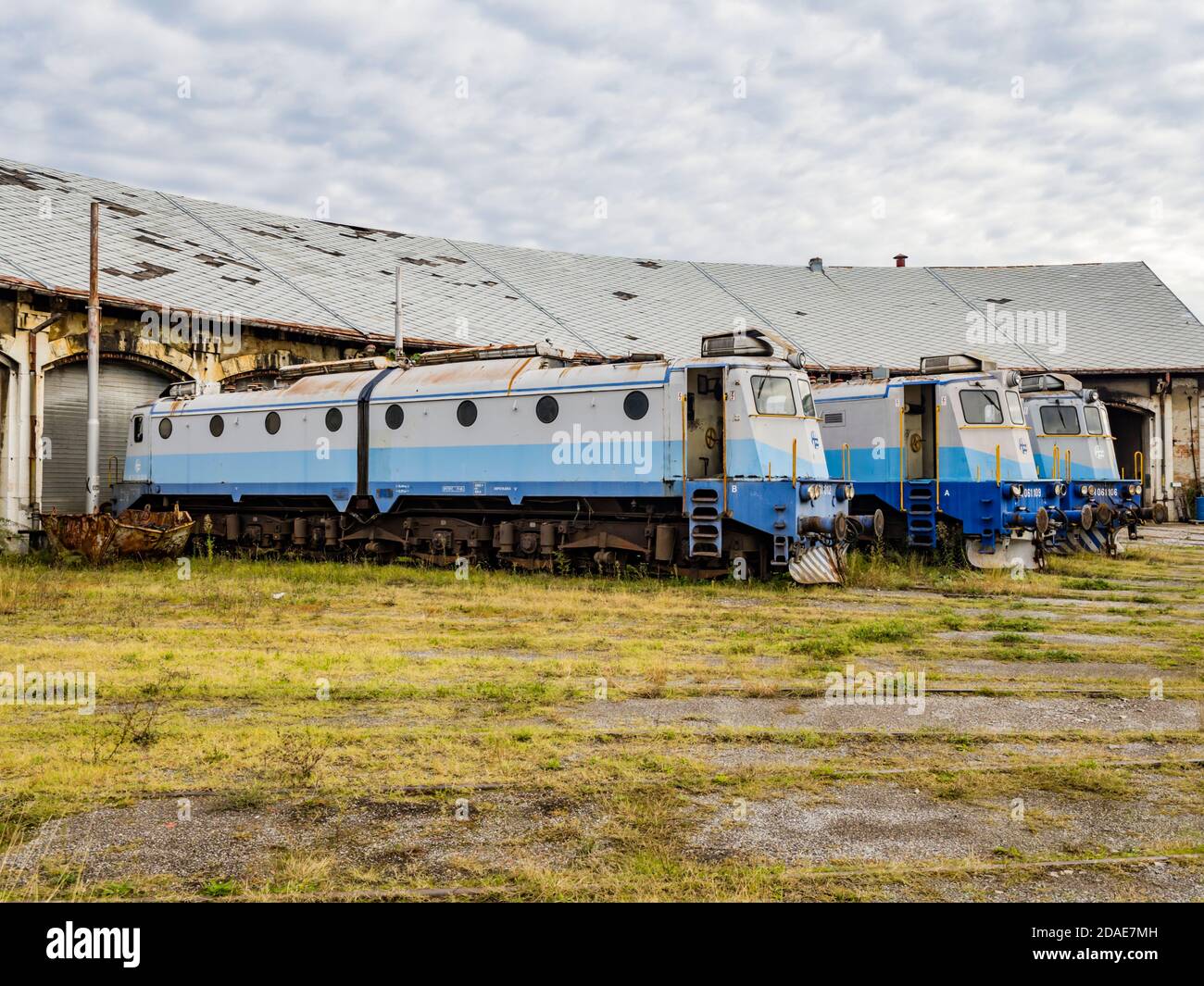 Abandoned locos Stock Photo
