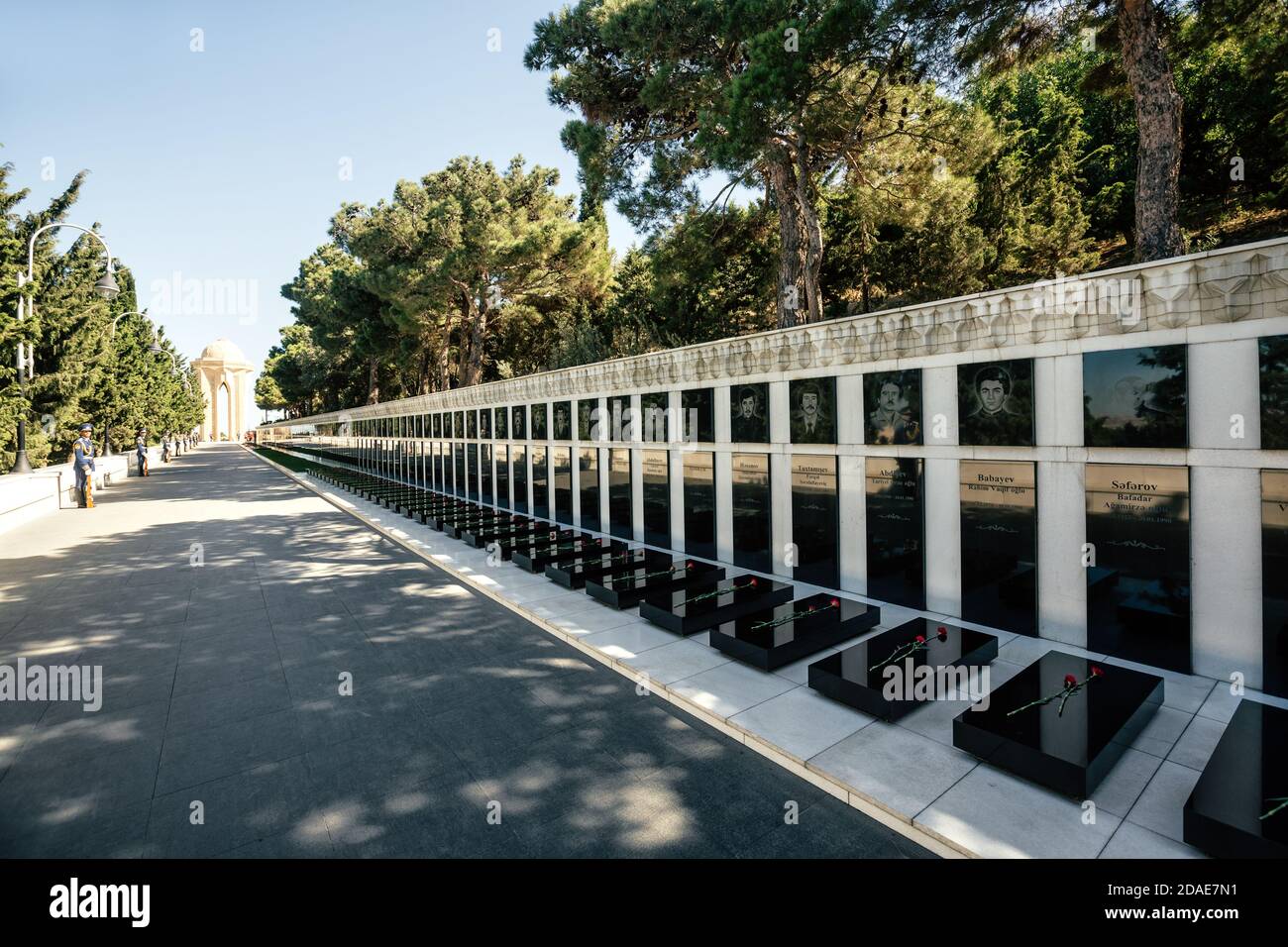 BAKU, AZERBAIJAN - Jul 14, 2016: Tomb of Heros. A memorial of those killed by the Soviet army during the independence war of Azerbaijan Stock Photo