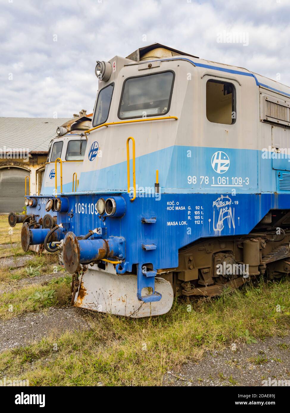 Abandoned locos Stock Photo