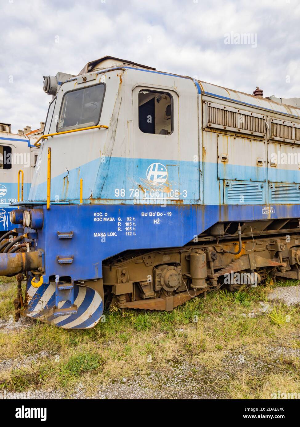 Abandoned loco Stock Photo