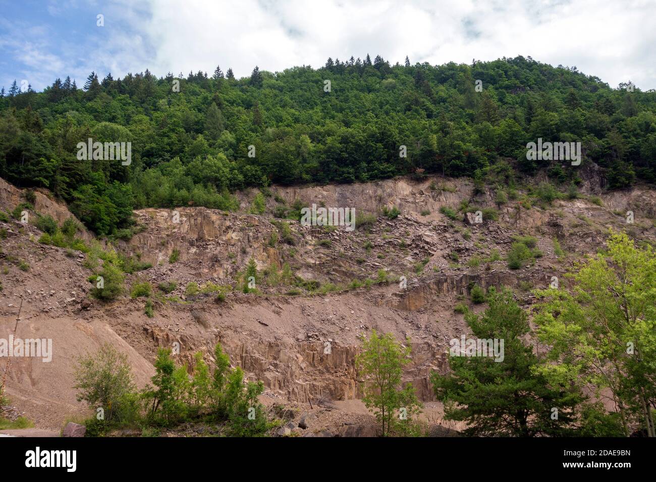 Porphyry Quarry at Cembra, Trentino - Südtirol, Italy Stock Photo