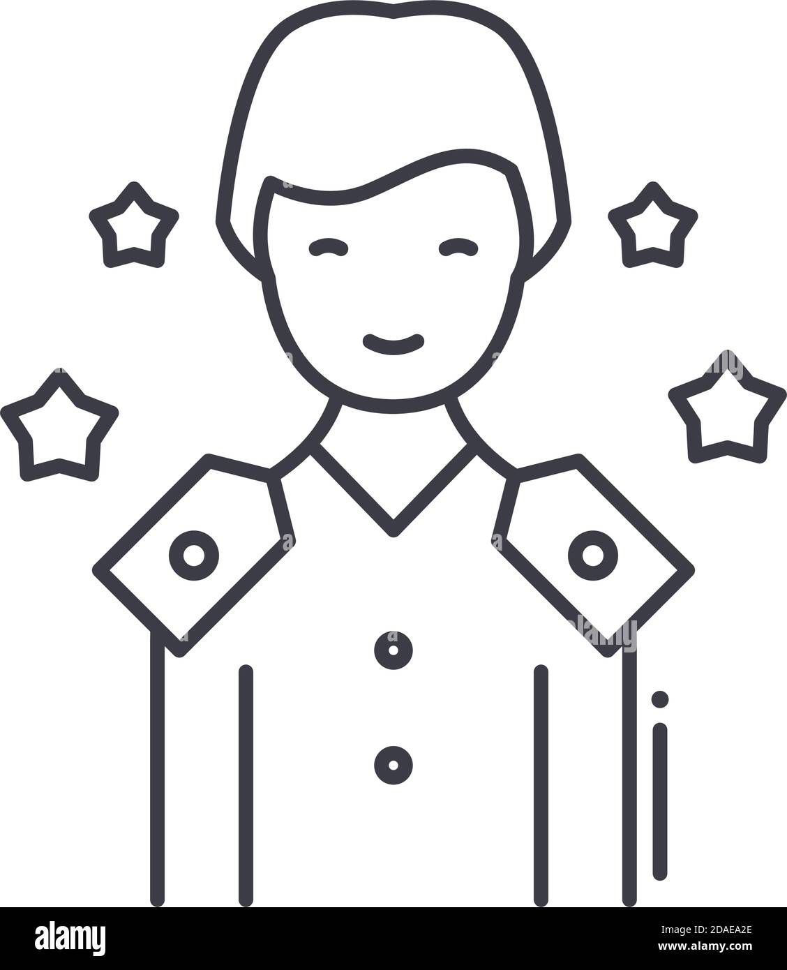 Best employee icon, linear isolated illustration, thin line vector, web ...