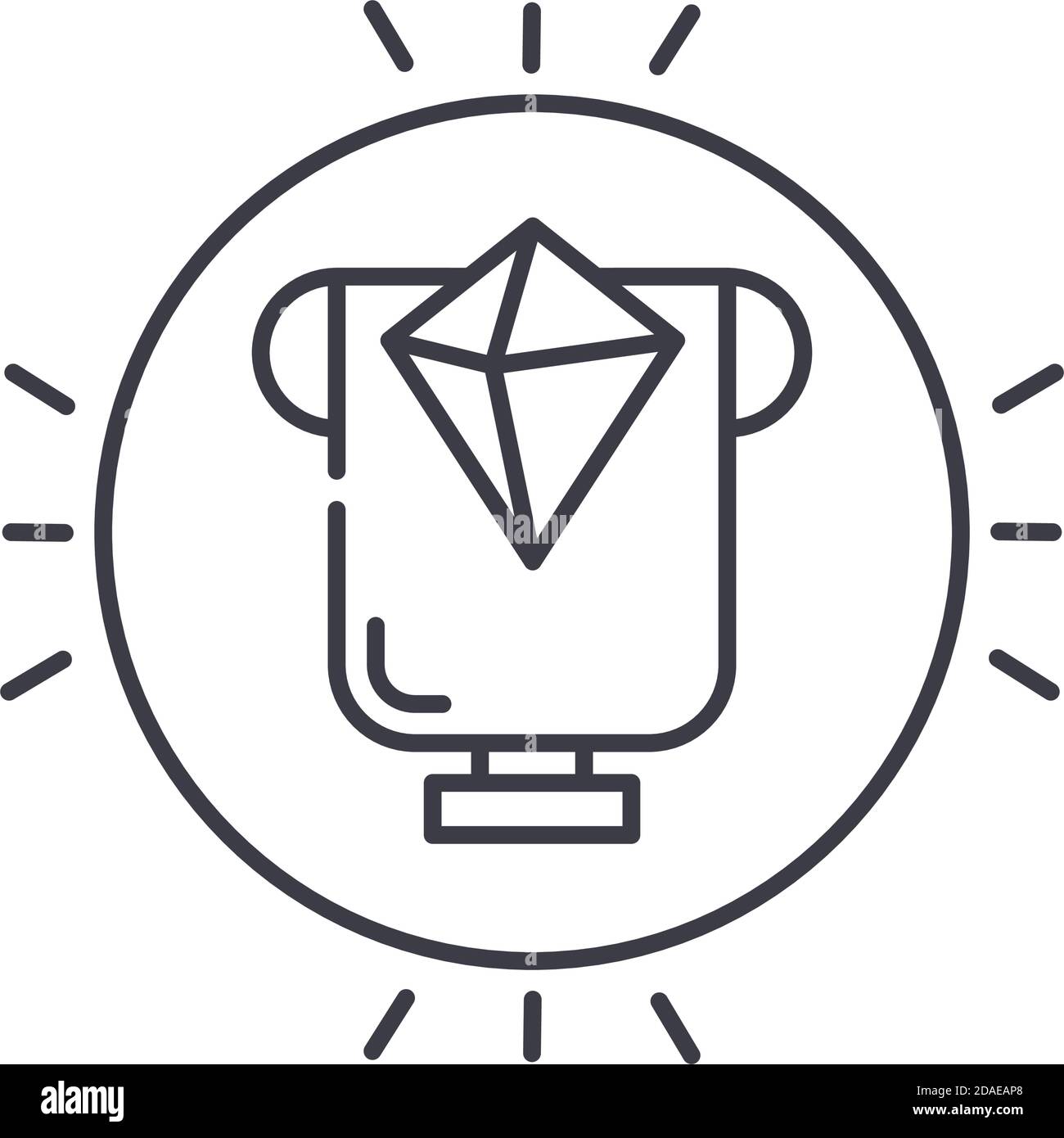 Block reward icon, linear isolated illustration, thin line vector, web ...