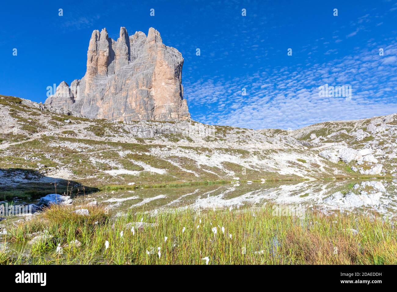 Tre Cime di Lavaredo, Dolomites mountains, Auronzo di Cadore, Belluno province, Veneto, Italy, Europe Stock Photo