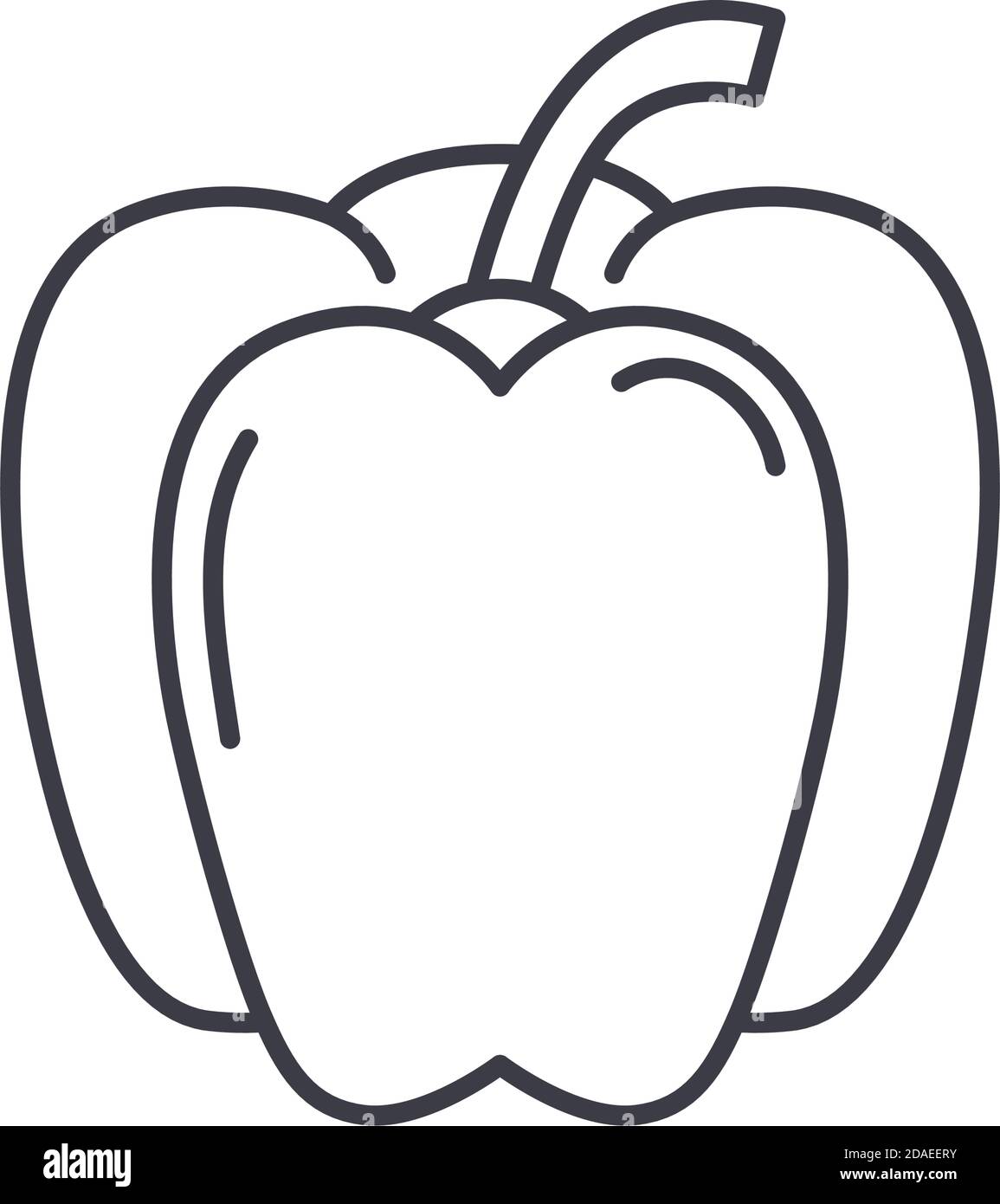 Bell pepper concept icon, linear isolated illustration, thin line vector,  web design sign, outline concept symbol with editable stroke on white Stock  Vector Image & Art - Alamy