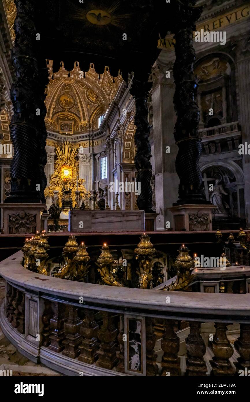 Interior of Basilica di San Pietro / Saint Peter Catholic Church ...