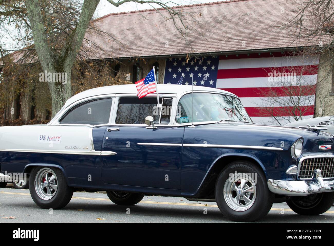 Veterans Car Parade held in Lexington, MA USA on Wednesday, November 11