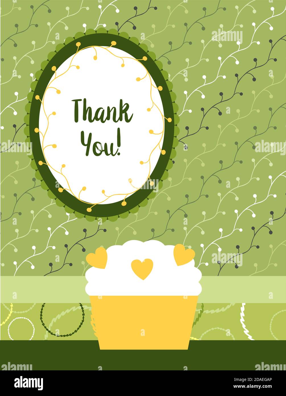 Design template for cute Thank you card . Template for scrapbooking ...