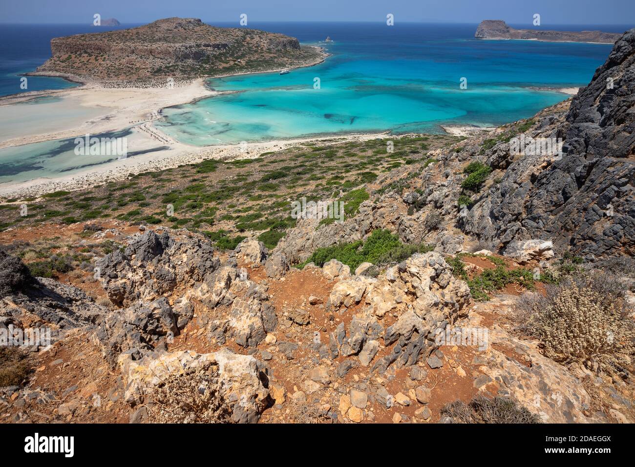 View balos beach lagoon tigani hi-res stock photography and images - Alamy