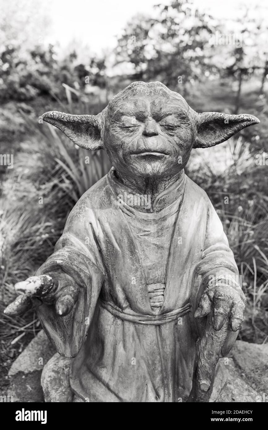 KYIV, UKRAINE Jun. 06, 2019 The statue of the master Yoda of the