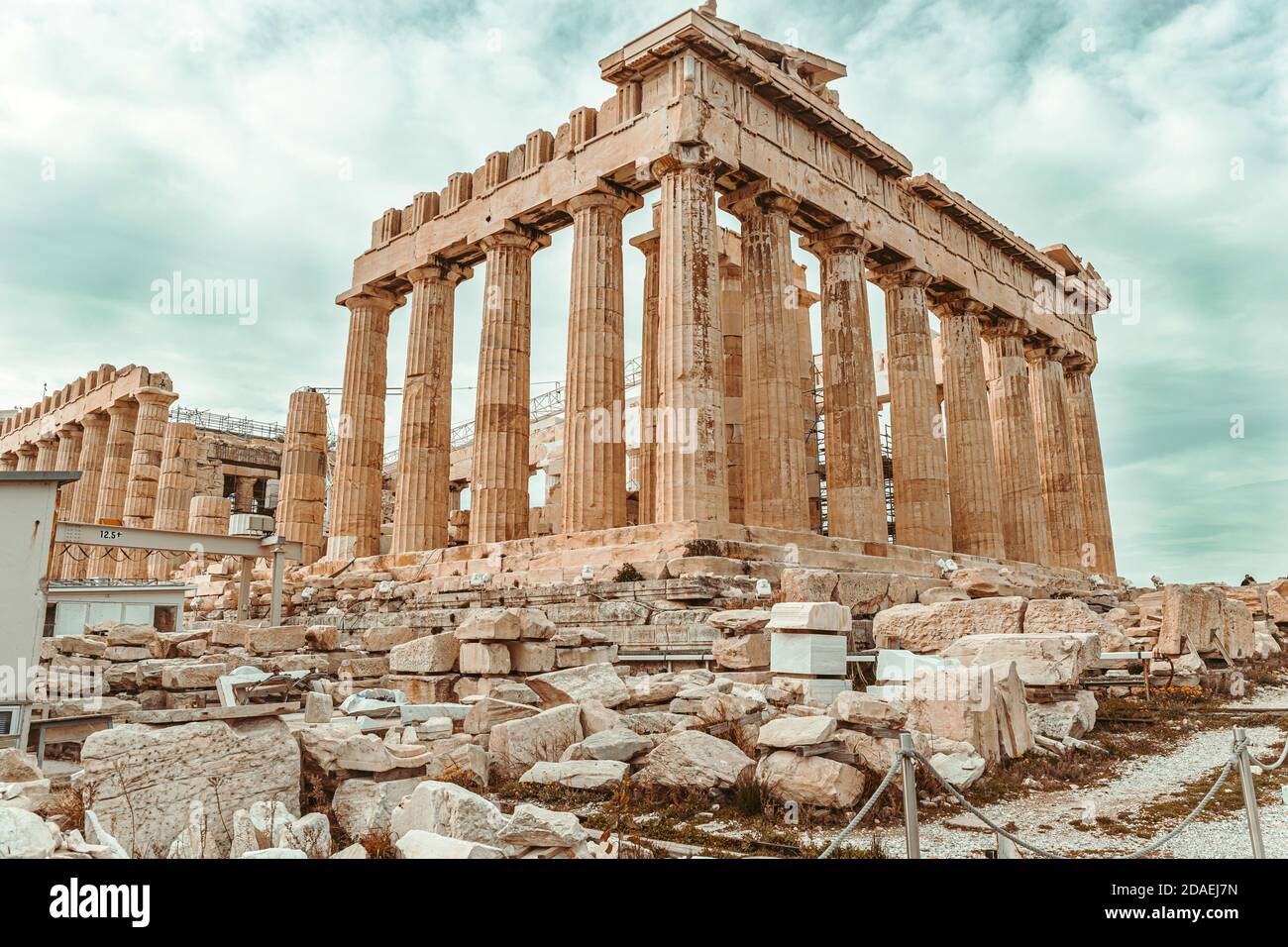 Parthenon temple on the Acropolis in Athens, Greece Stock Photo