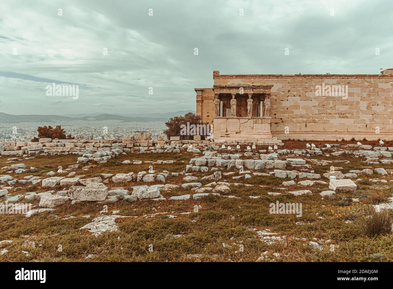 Parthenon temple on the Acropolis in Athens, Greece Stock Photo