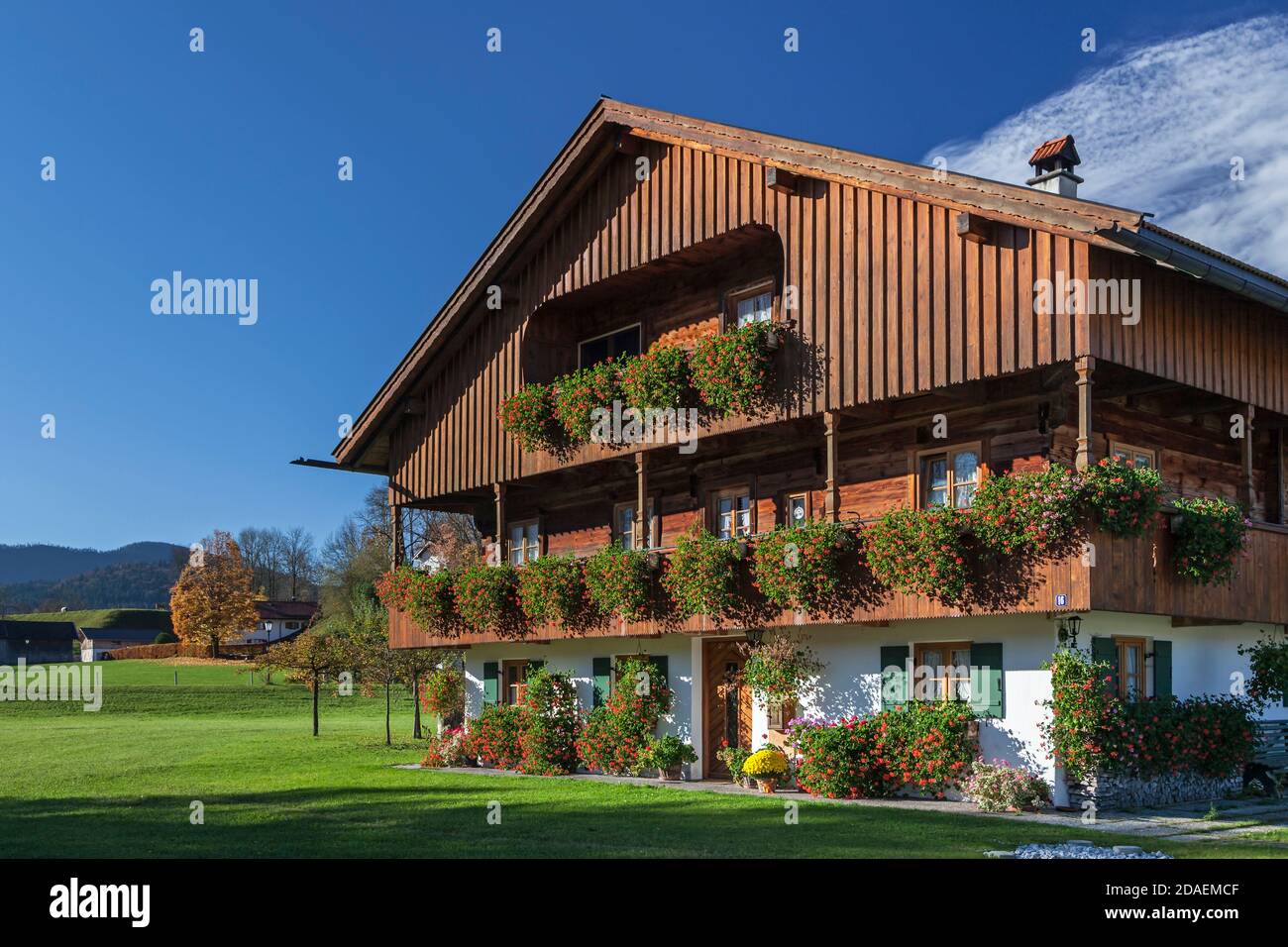 geography / travel, Germany, Bavaria, Lenggries, farmhouse in Lenggries, Upper Bavaria, Additional-Rights-Clearance-Info-Not-Available Stock Photo