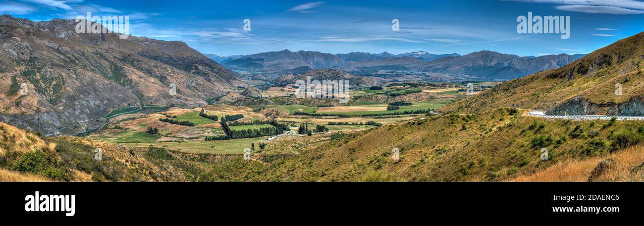 Landscape around Queenstown in New Zealand Stock Photo