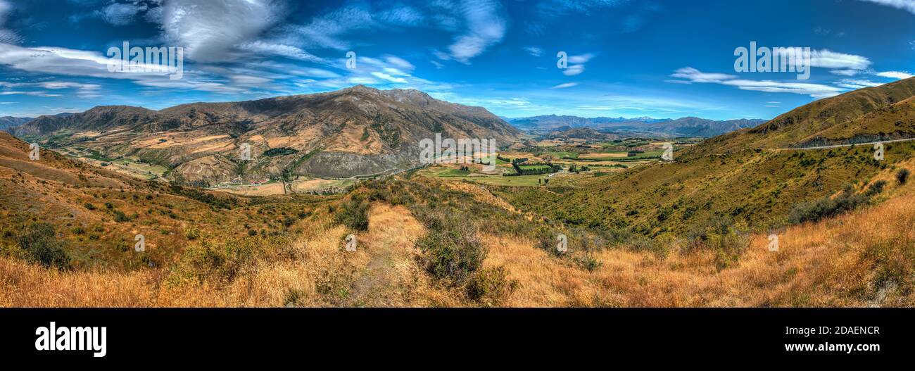 Landscape around Queenstown in New Zealand Stock Photo