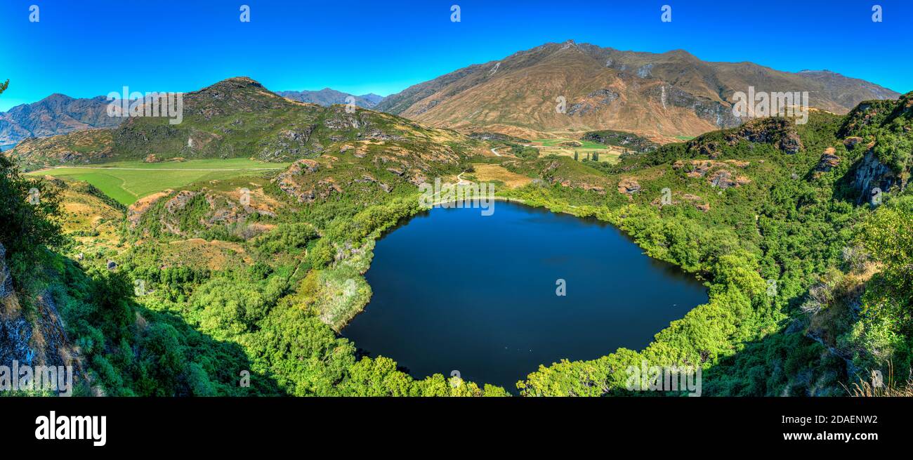 Diamond Lake near Wanaka in New Zealand Stock Photo